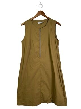 Foil Women’s Size 8 Olive Khaki Sleeveless Zip-Front Dress